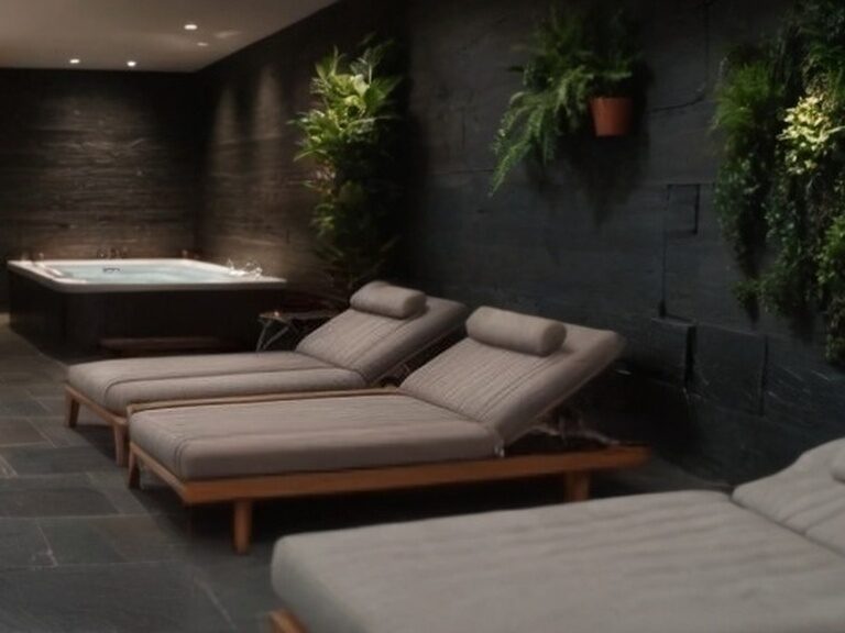 In dem Ruheraum stehen gemütliche Liegen. Perfekt zum entspannen zwischen Saunagängen